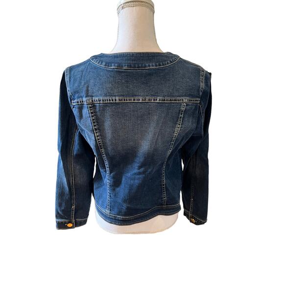 Chicos Stretch Denim Jean Jacket S - Picture 5 of 7